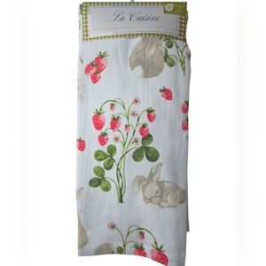 Bunny And Strawberry Kitchen Towels Set Of 4